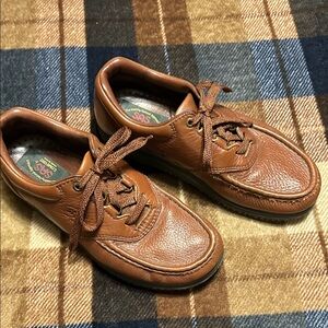 SAS Men's Tan Leather Boat Shoes